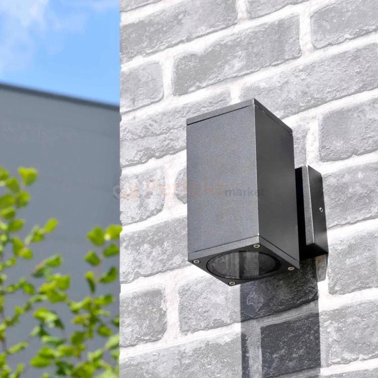 Kinkiet ścienny zewnętrzny elewacyjny MORRIS 2xGU10 czarny 5 perfektmarket.webp