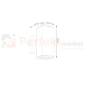 Kinkiet ścienny zewnętrzny elewacyjny MORRIS 2xGU10 czarny wymiary perfektmarket.webp