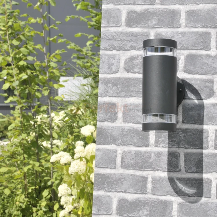 Kinkiet ścienny zewnętrzny elewacyjny RINO 2xGU10 czarny 4 perfektmarket.webp