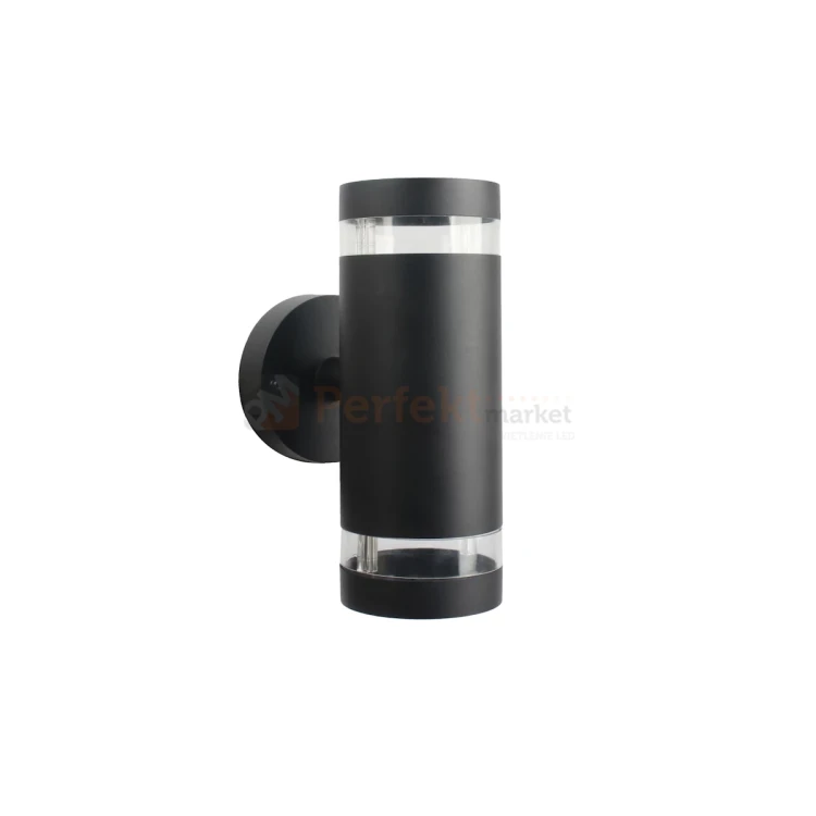 Kinkiet ścienny zewnętrzny elewacyjny RINO 2xGU10 czarny perfektmarket.webp