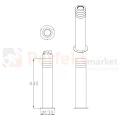 Lampa stojąca ogrodowa czarna TUBA RINO 1xE27czarna goldlux wymiary perfektmarket.webp