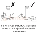 Lampa stojąca ogrodowa czarna TUBA RINO 1xE27czarna goldlux zasady perfektmarket.webp
