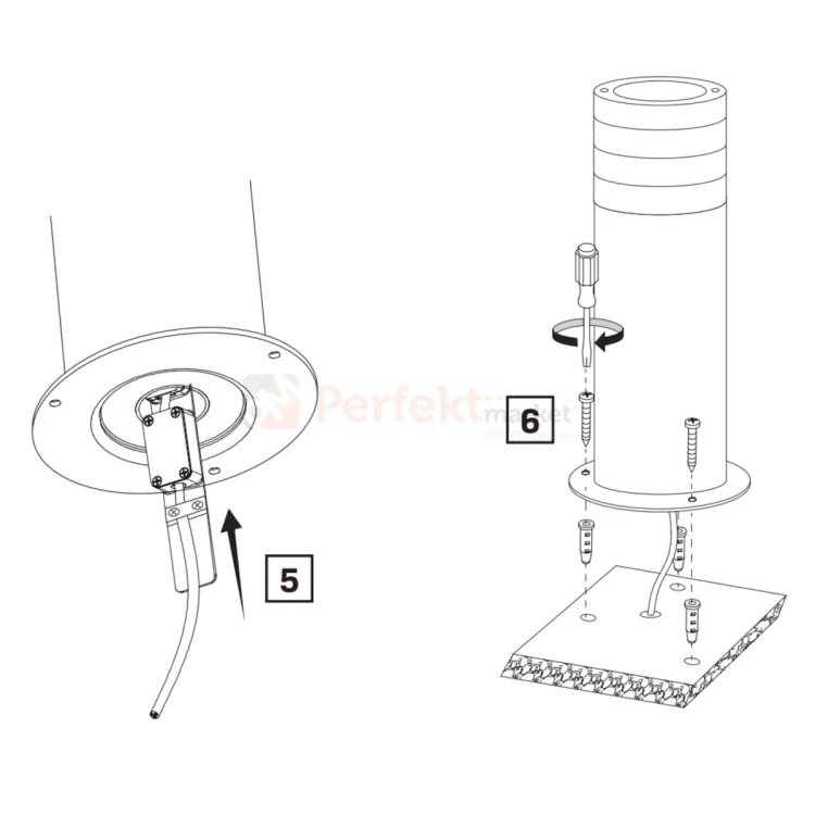 Lampa stojąca ogrodowa czarna TUBA RINO 1xE27czarna goldlux montaż 2 perfektmarket.webp