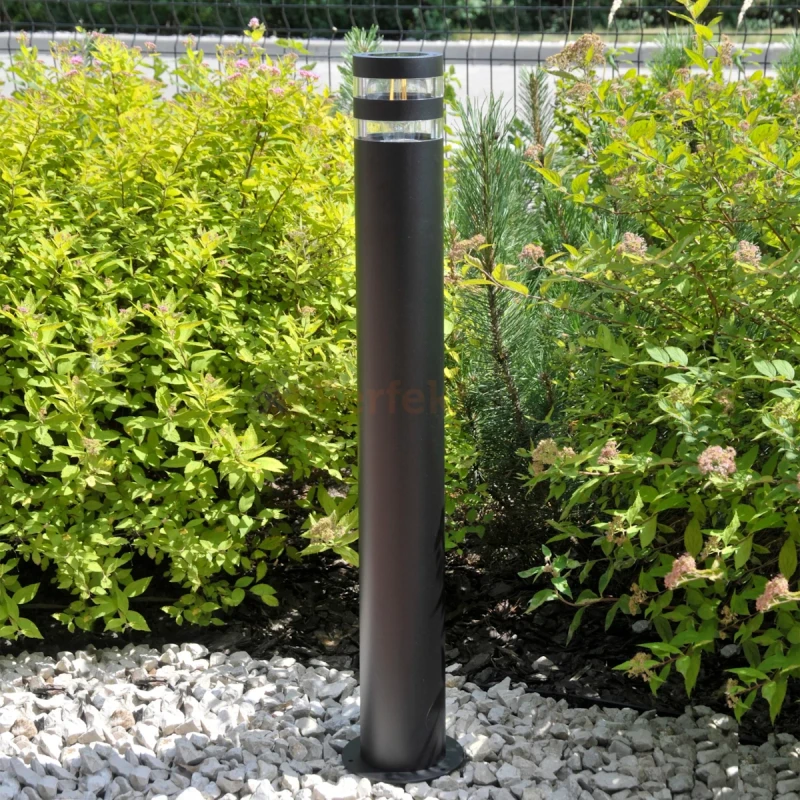 Lampa stojąca ogrodowa czarna TUBA RINO 1xE27czarna goldlux montaż 2 perfektmarket.webp