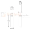 Lampa stojąca ogrodowa czarna TUBA RINO 74cm 1xE27czarna goldlux wymiary perfektmarket.webp