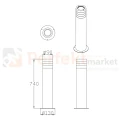 Lampa stojąca ogrodowa czarna TUBA RINO 74cm 1xE27czarna goldlux wymiary perfektmarket.webp