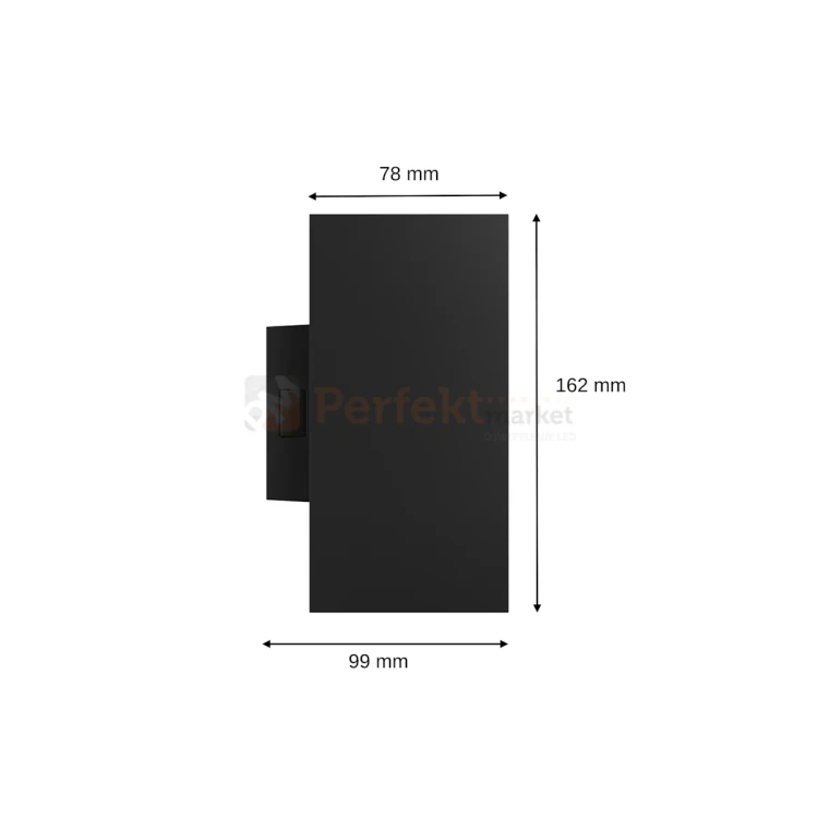 Kinkiet ścienny zewnętrzny elewacyjny TORRE CCT kwadratowy 18W IP54 wymiary perfektmarket.webp