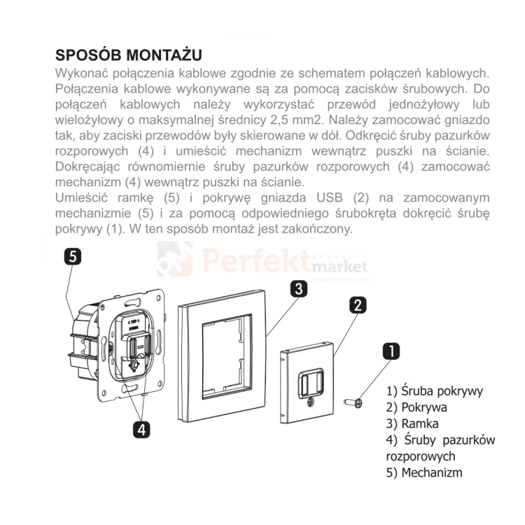gniazdo łądowarka 2xusb viko karre białe montaż schemat perfektmarket.webp