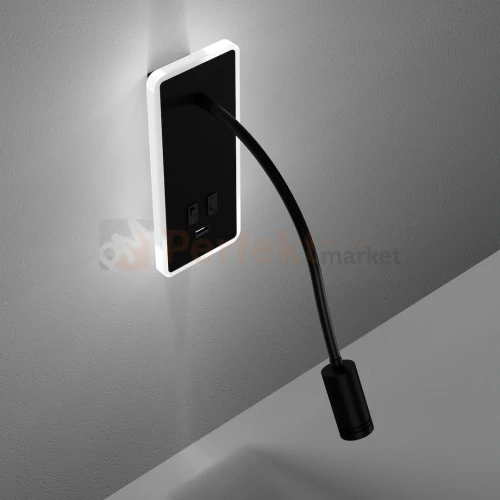 kinkiet ścienny regulowany z wyłącznikiem BASE z ładowarką USB ML63500 _1.webp