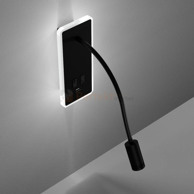 kinkiet ścienny regulowany z wyłącznikiem BASE z ładowarką USB ML63500 instrukcja.webp