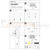 Lampka nocna regulowana z wyłącznikiem BASE 8W+2W biała ML6349 montaż perfektmarket.webp