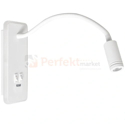 Lampka nocna regulowana z wyłącznikiem BASE 8W+2W biała ML6349 perfektmarket 1.webp
