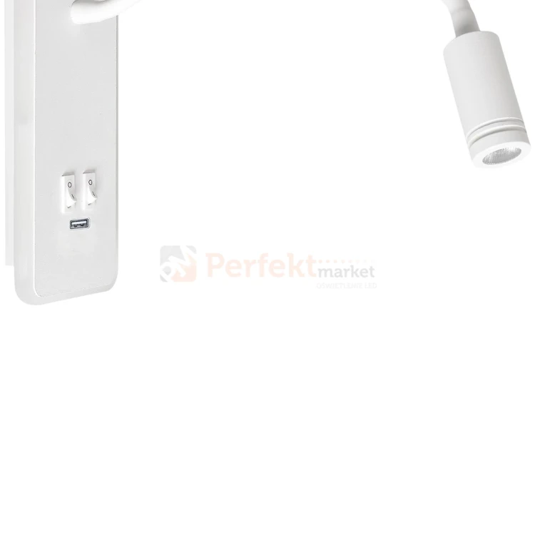 Lampka nocna regulowana z wyłącznikiem BASE 8W+2W biała ML6349 perfektmarket 2.webp