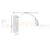 Lampka nocna regulowana z wyłącznikiem BASE 8W+2W biała ML6349 wymiary perfektmarket.webp