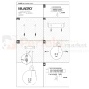 Lampka nocna regulowana z wyłącznikiem BASE 8W+2W biała ML6353 ML5354 montaż perfektmarket.webp