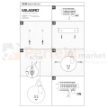 Lampka nocna regulowana z wyłącznikiem BASE 8W+2W biała ML6353 ML5354 montaż perfektmarket.webp