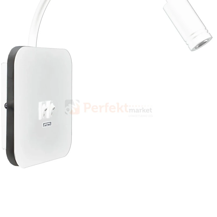 Lampka nocna regulowana z wyłącznikiem BASE 8W+2W biała ML6351 perfektmarket 2.webp