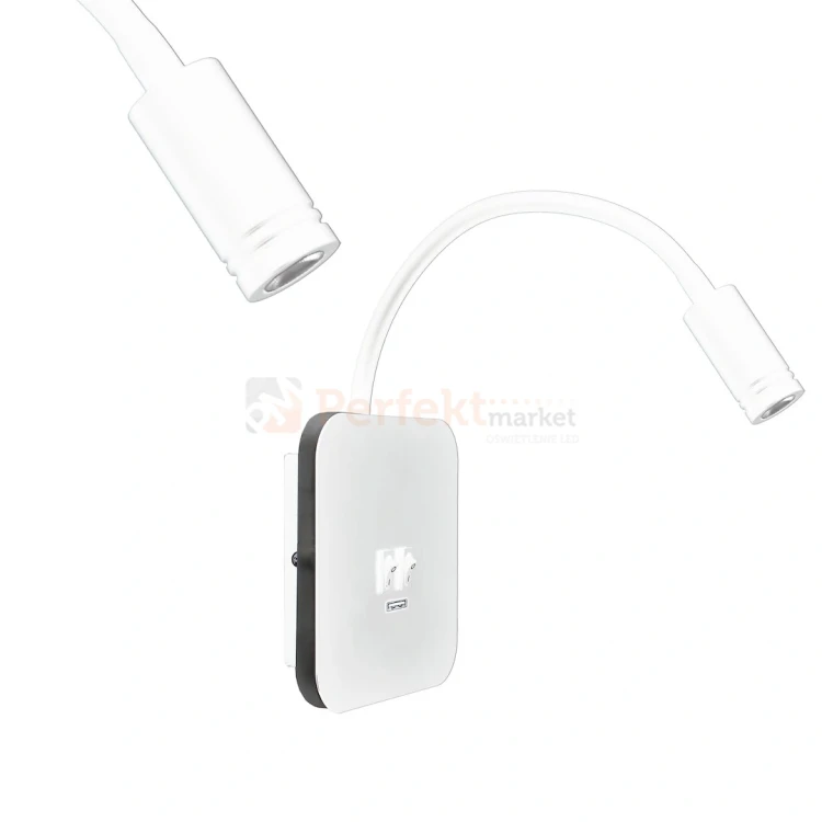 Lampka nocna regulowana z wyłącznikiem BASE 8W+2W biała ML6351 perfektmarket.webp