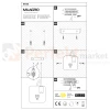 Lampka nocna regulowana z wyłącznikiem BASE 8W+2W czarna biała kwadrat montaż perfektmarket.webp