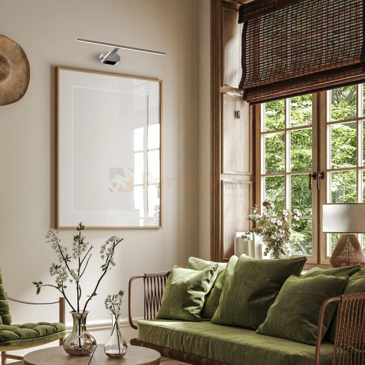 Kinkiet LED chromowany PRADO ML1004 11W  60cm 3000K aranżacja perfektmarket.webp