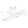 Kinkiet LED czarny IP44 ARTEMIS ML1019 13.8W 60cm 4000K wymiary perfektmarket.webp