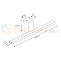 Kinkiet LED złoty IP44 ARTEMIS ML1022 13.8W 60cm 4000K aranżacja wymiary perfektmarket.webp