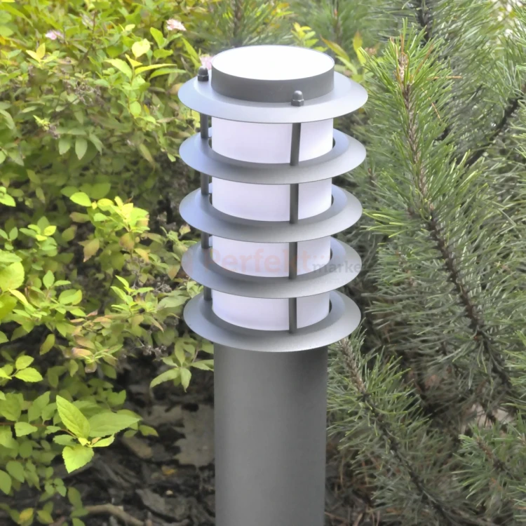 Lampa ogrodowa Serena 100 cm szara E27 tuba + rastry Polux 315137 1 perfektmarket.webp