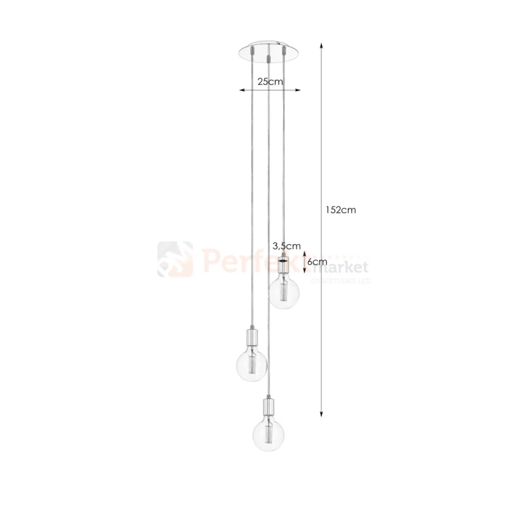 Lampa wisząca minimalistyczna Sky Markslojd 106334 zwis edison kaskada czarna wymiary perfektmarket.webp