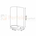 Oprawa elewacyjna kinkiet Boston 2XGU10 góra dół IP44 srebrny 304599 wymiary perfektmarket.webp