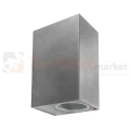 Oprawa elewacyjna kinkiet Boston 2XGU10 prostokątny góra dół IP44 srebrny 304582 perfektmarket.webp
