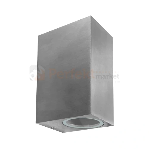 Oprawa elewacyjna kinkiet Boston 2XGU10 prostokątny góra dół IP44 srebrny 304582 perfektmarket.webp