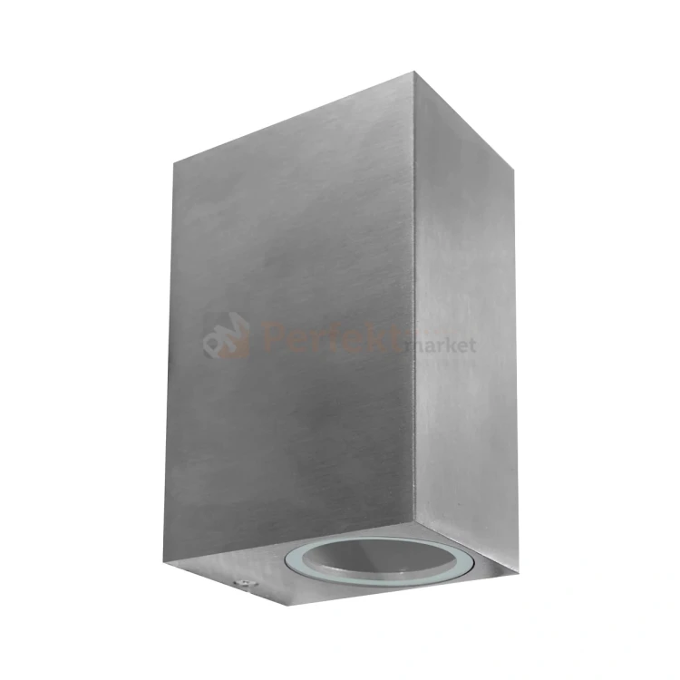 Oprawa elewacyjna kinkiet Boston 2XGU10 prostokątny góra dół IP44 srebrny 304582 perfektmarket.webp