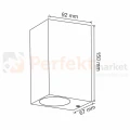 Oprawa elewacyjna kinkiet Boston 2XGU10 prostokątny góra dół IP44 srebrny 304582 wymiar perfektmarket.webp