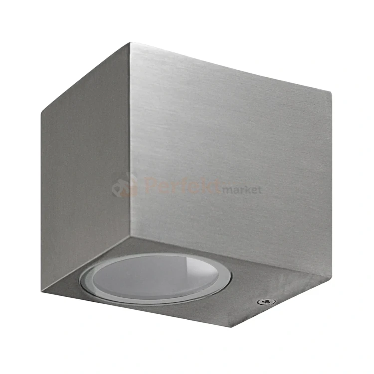 Oprawa elewacyjna kinkiet Boston 1XGU10 prostokątny dół IP44 srebrny 304568 1 perfektmarket.webp
