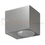 Oprawa elewacyjna kinkiet Boston 1XGU10 prostokątny dół IP44 srebrny 304568 perfektmarket.webp