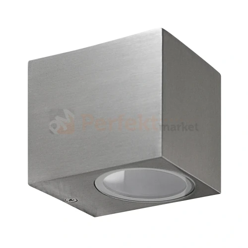 Oprawa elewacyjna kinkiet Boston 1XGU10 prostokątny dół IP44 srebrny 304568 perfektmarket.webp