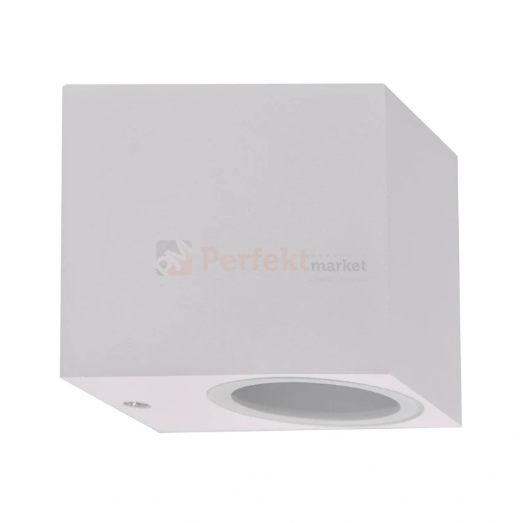 Oprawa elewacyjna kinkiet Boston 1XGU10 prostokątny dół IP44 biała 313379 1 perfektmarket.webp