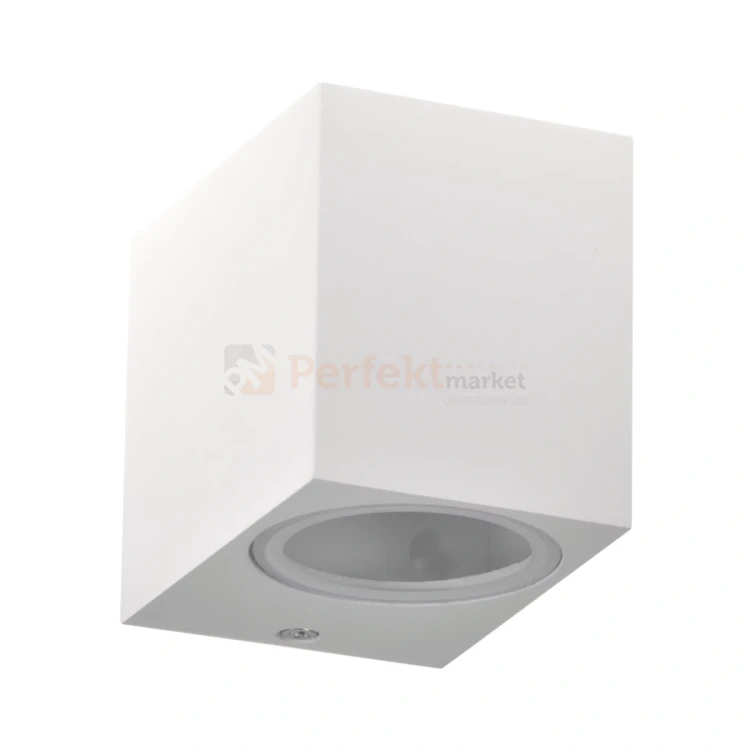 Oprawa elewacyjna kinkiet Boston 1XGU10 prostokątny dół IP44 biała 313379 perfektmarket.webp