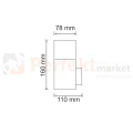 Kinkiet ogrodowy New York grafit E27 IP44 Polux 304612 wymiar perfektmarket.webp