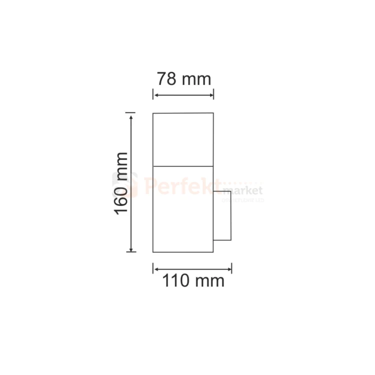 Kinkiet ogrodowy New York grafit E27 IP44 Polux 304612 wymiar perfektmarket.webp