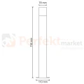 Lampa ogrodowa stojąca New York 74 cm grafit E27 Polux 304636 wymiary perfektmarket.webp