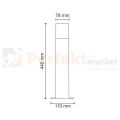 Lampa ogrodowa stojąca New York 44 cm grafit E27 Polux 304629 wymiar perfektmarket.webp