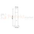 Lampa ogrodowa stojąca z czujnikiem ruchu i zmierzchu New York 44 cm grafit 307330 wymiary perfektmarket.webp