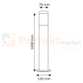 Lampa ogrodowa stojąca Livia 100 cm inox srebrna IP44 E27 Polux 200495 2 perfektmarket.webp