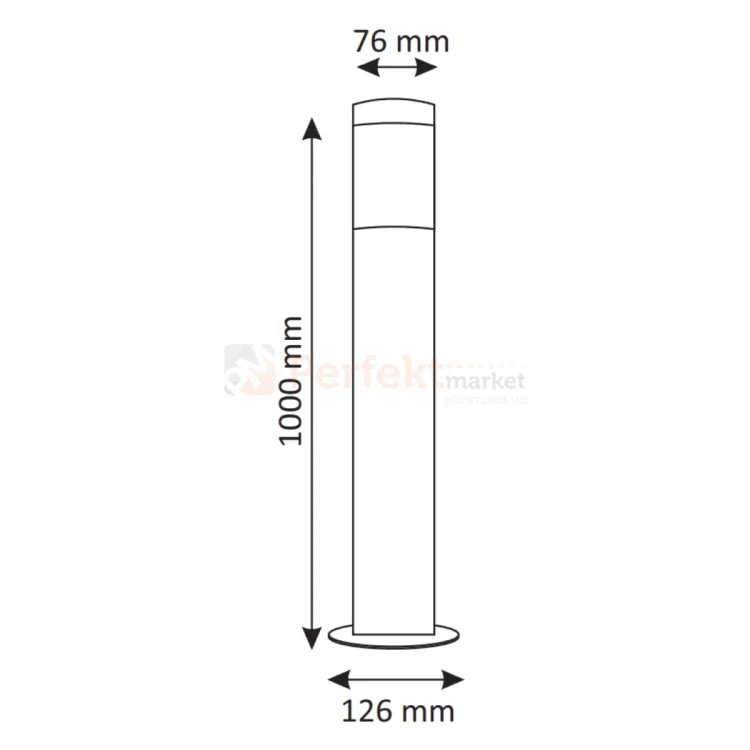 Lampa ogrodowa stojąca Livia 100 cm inox srebrna IP44 E27 Polux 200495 2 perfektmarket.webp