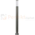 Lampa ogrodowa stojąca Livia 100 cm inox srebrna IP44 E27 Polux 200495 perfektmarket.webp