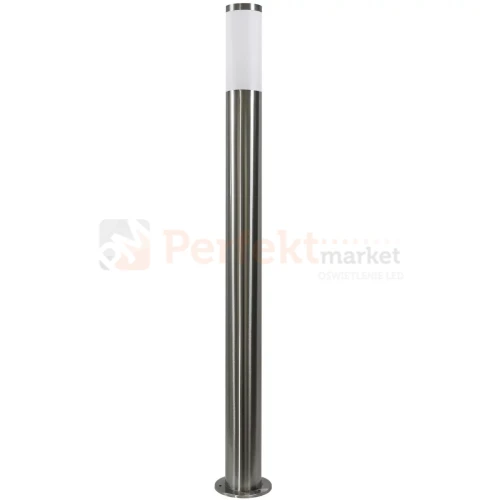Lampa ogrodowa stojąca Livia 100 cm inox srebrna IP44 E27 Polux 200495 perfektmarket.webp