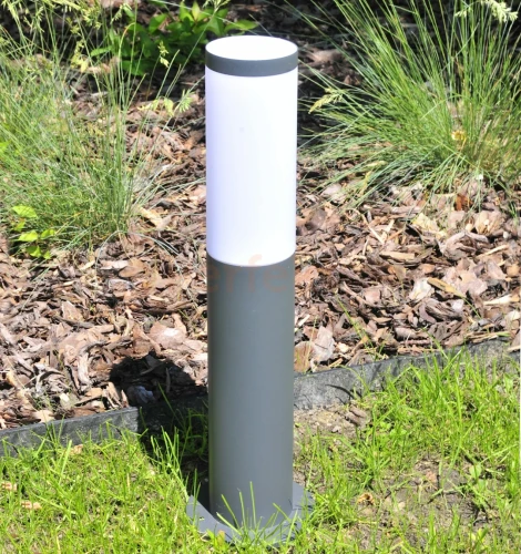 Lampa ogrodowa stojąca Oslo 45 cm szara E27 Polux 300942 1 perfektmarket.webp