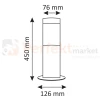 Lampa ogrodowa stojąca Oslo 45 cm szara E27 Polux 300942 3 perfektmarket.webp