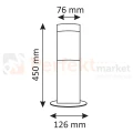 Lampa ogrodowa stojąca Oslo 45 cm szara E27 Polux 300942 3 perfektmarket.webp
